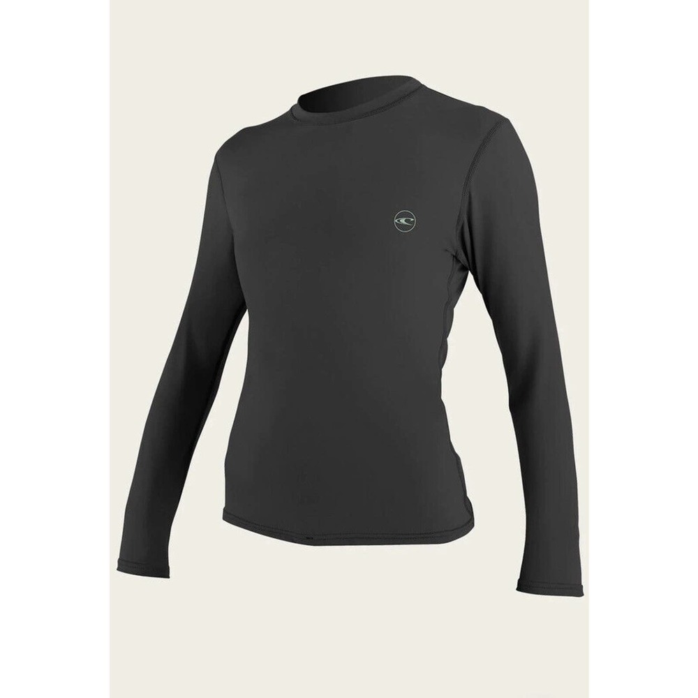 Womens O’Neill Long Sleeve UPF 30+ Sun Shirt Rash Guard Black Size Large